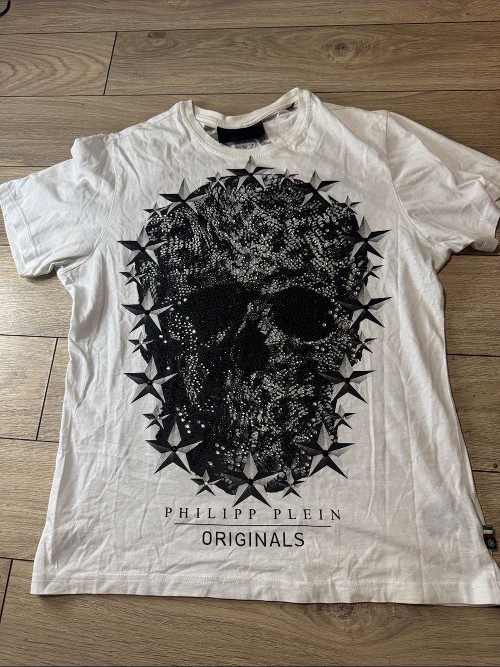 Philipp Plein Men's White 'Originals' Skull Graphic T-Shirt